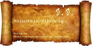 Veinstein Viktória névjegykártya